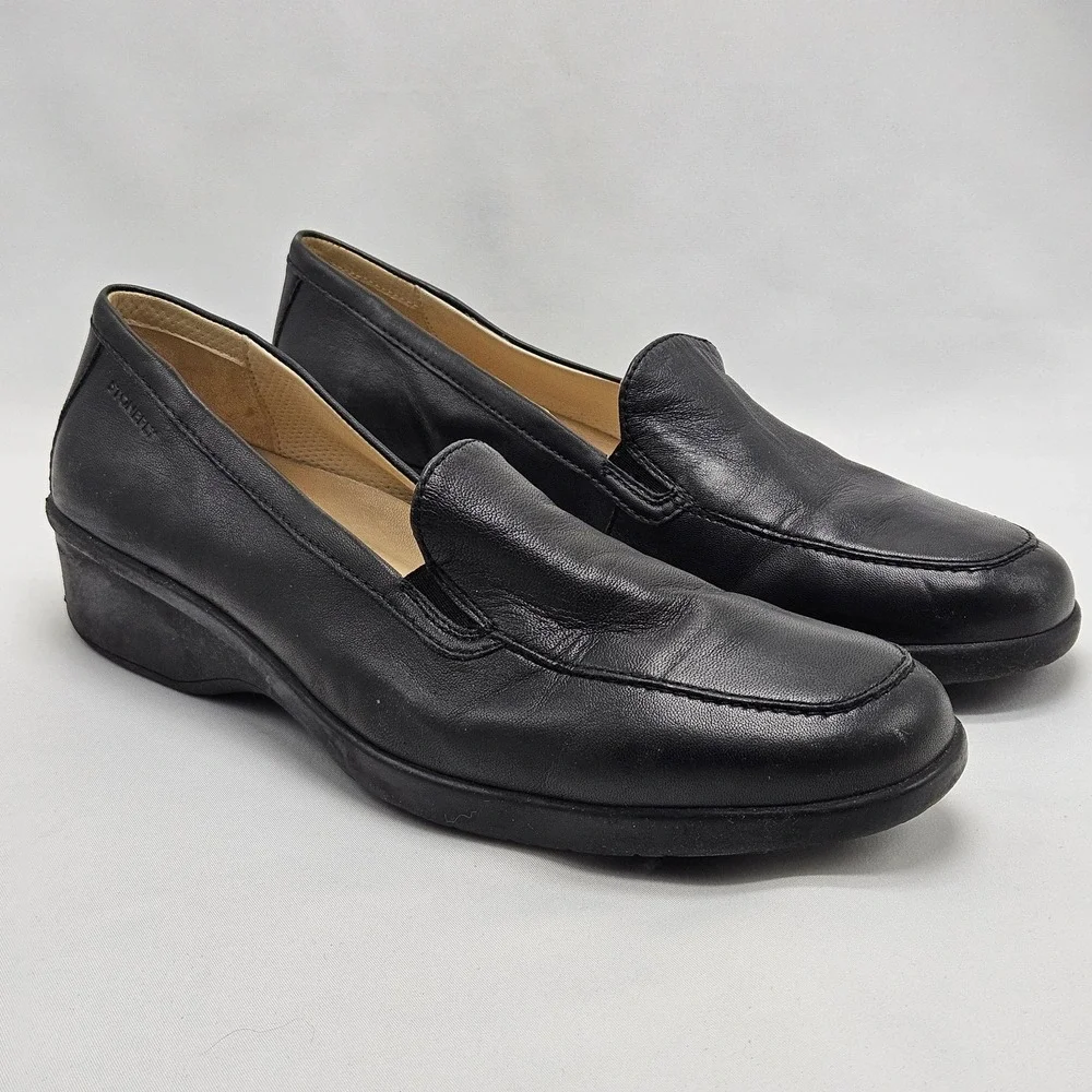 Stonefly Womens Shoes Size 39 US 8 Comfort Slip On Loafers Leather‎ Black